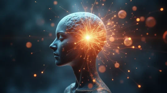 Symbolische Darstellung eines schützenden Immunsystems mit mentalen und emotionalen Elementen
