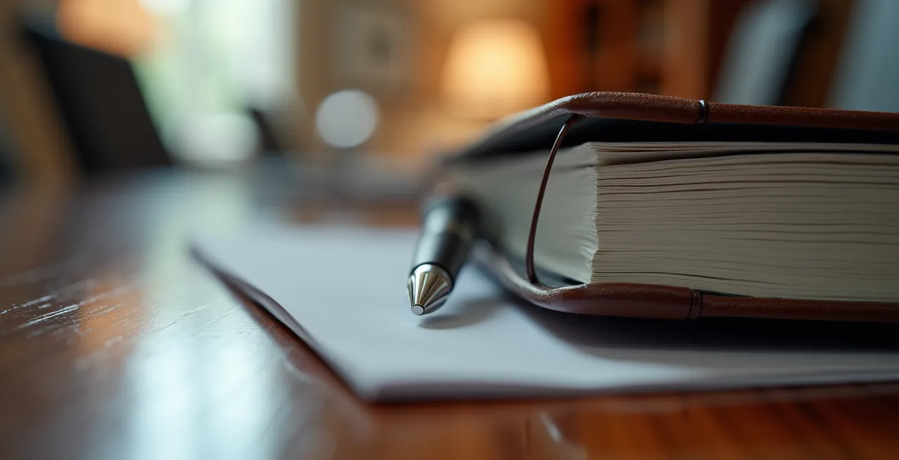 Detailaufnahme professioneller Verhandlungsunterlagen mit Fokus auf Strategie