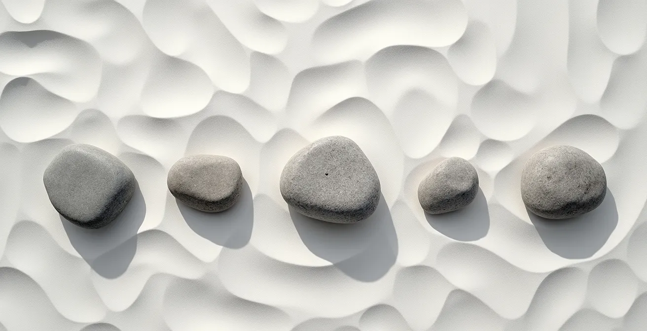 Abstrakte Darstellung von Prioritäten durch fokussierte Lichtstrahlen, die auf einen zentralen Punkt zulaufen