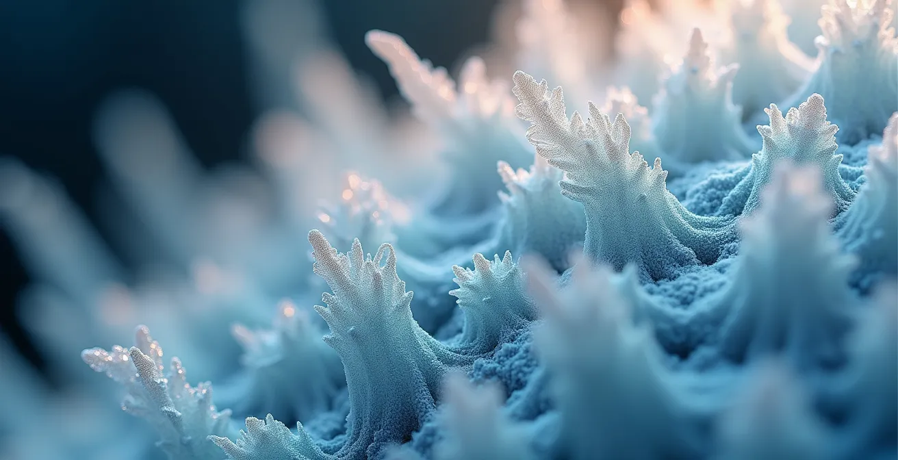 Makroaufnahme neuronaler Vernetzungen als Metapher für Meta-Lernprozesse