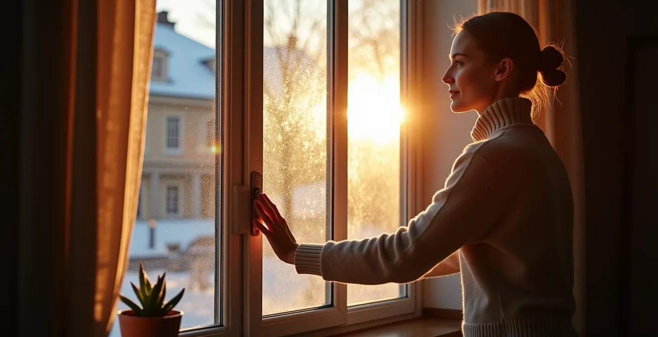 Demonstration der Stoßlüftungs-Technik im deutschen Winter