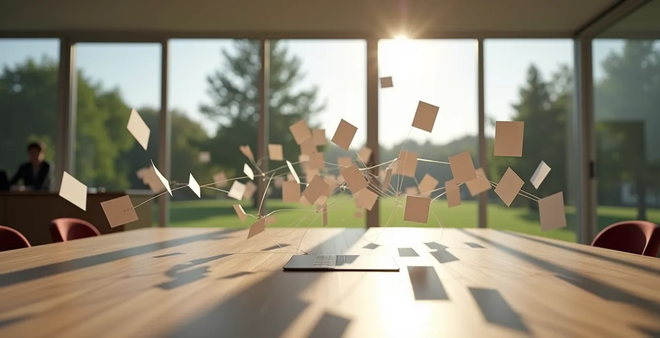 Visualisierung der Zettelkasten-Methode mit vernetzten Wissensbausteinen